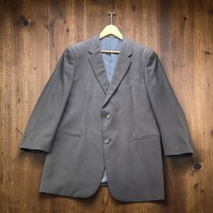 Vintage Mani Giorgio Armani Mens 42L Wool Blazer Blue Gray Microdot Sport Coats